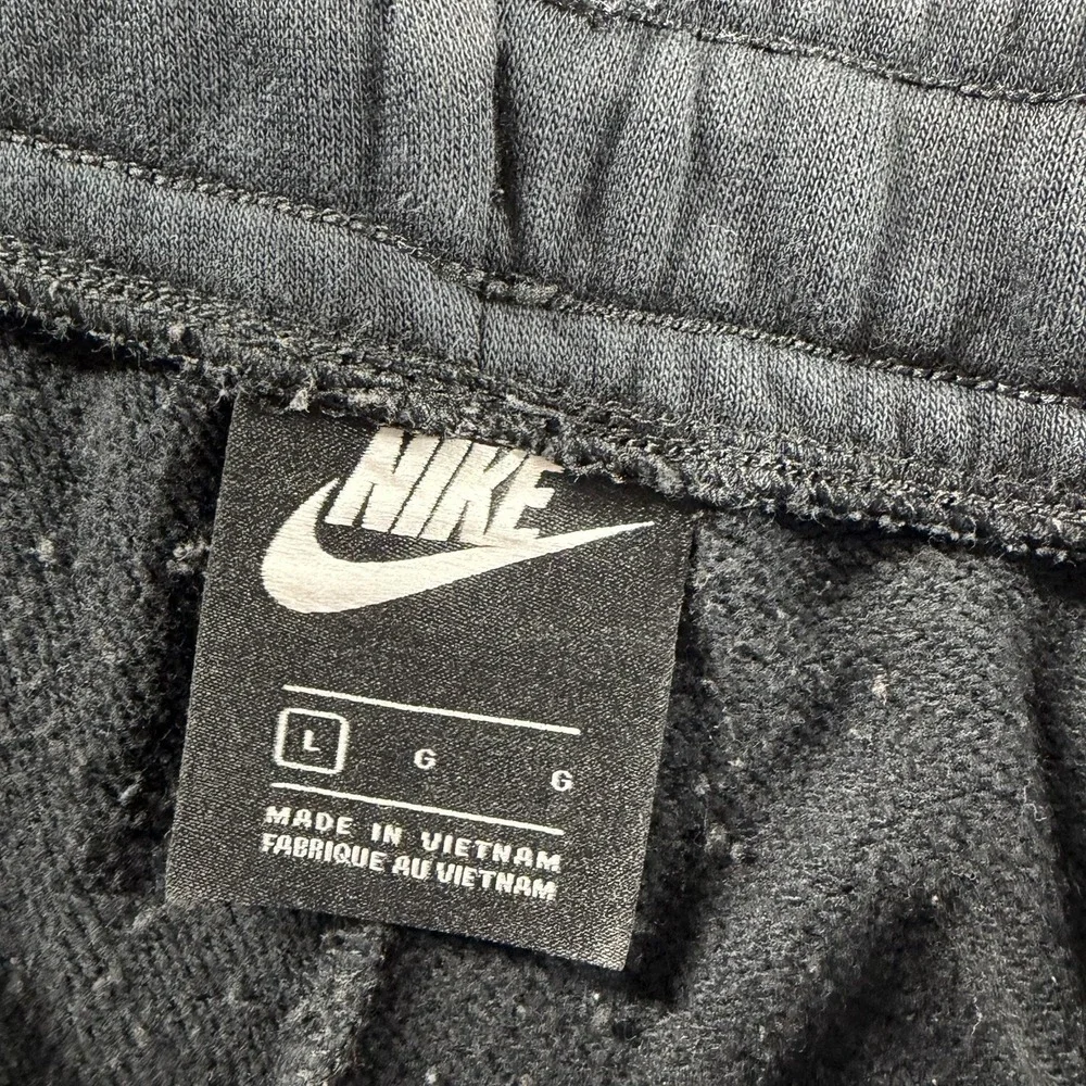 Nike Jogger Sweat Pants Mens Large Black Tapered‎ Elastic Lounge Athletic